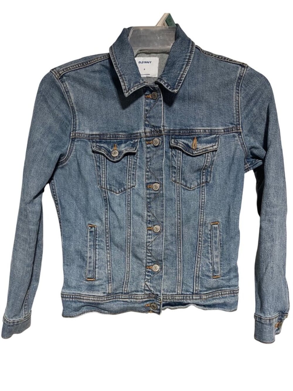 Old Navy Classic Womens Denim Trucker Jacket Size S Blue Medium Wash